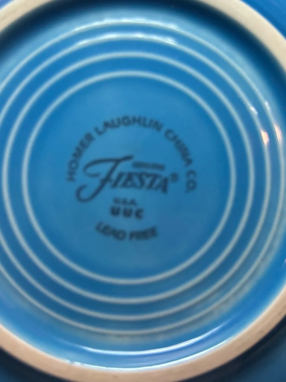 Fiesta Ware Peacock Blue Saucer 6” Homer Laughlin Fiesta USA Lead Free